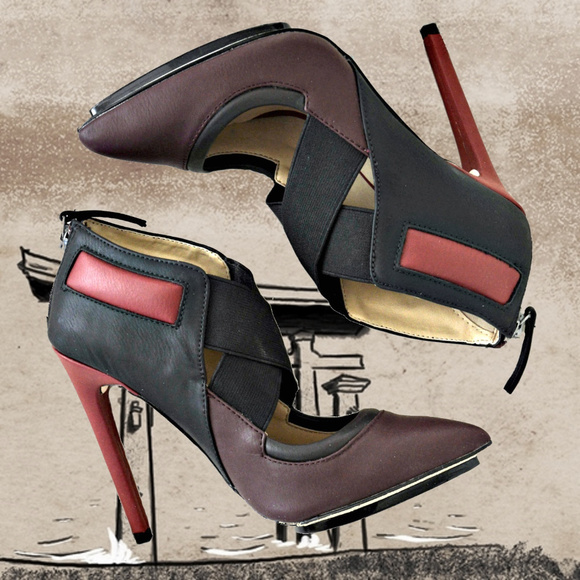 GX by Gwen Stefani Shoes - ♡ GX by Gwen Stefani ♡ Aime bootie brown/black/red